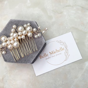 Pearl hair comb Pearl hair piece wedding pearl hair comb Bridal hair comb pearl bridal headpiece pearl wedding pearl Bridal hair piece pearl image 1