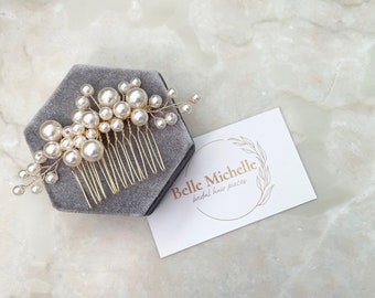 Peigne à cheveux en perles de perles pour mariage, peigne à cheveux en perles pour mariage