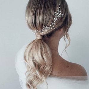 Bridal hair piece boho Bridal hair vine silver Wedding hair accessories boho Wedding hair piece rose gold Wedding hair vine boho headpiece image 5