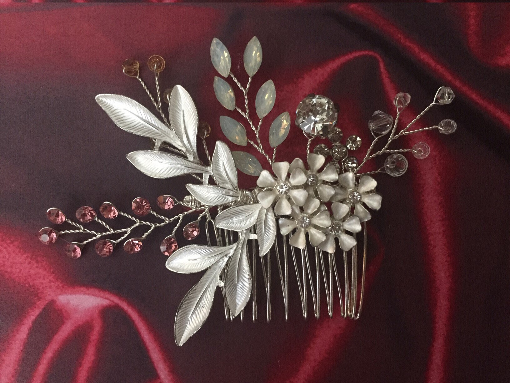 Bridal Hair Piece Rose Gold Bridal Hair Comb Wedding Hair Comb Etsy