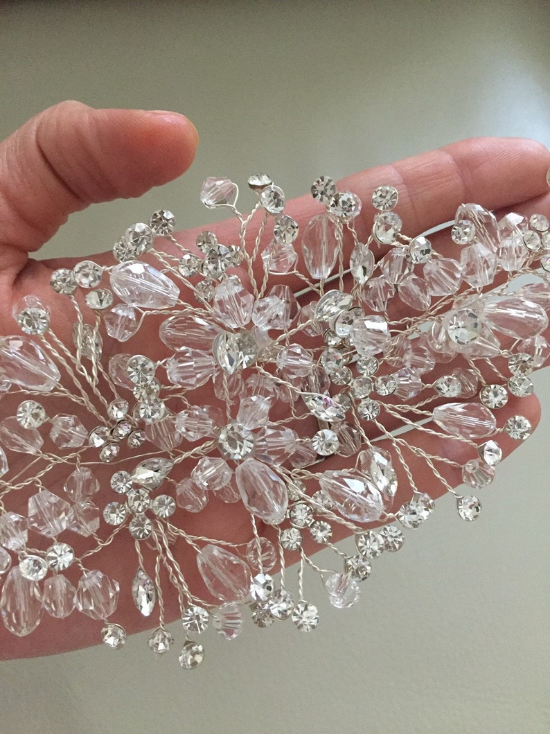 Bridal Hair Piece Crystal Bridal Hair Vine Wedding Hair Vine Etsy