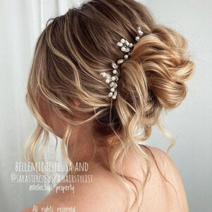 Bridal hair pins crystal Wedding Hair Accessories pearl Wedding hair piece Bridal headpiece pearl Wedding hair pins pearl bridal accessories