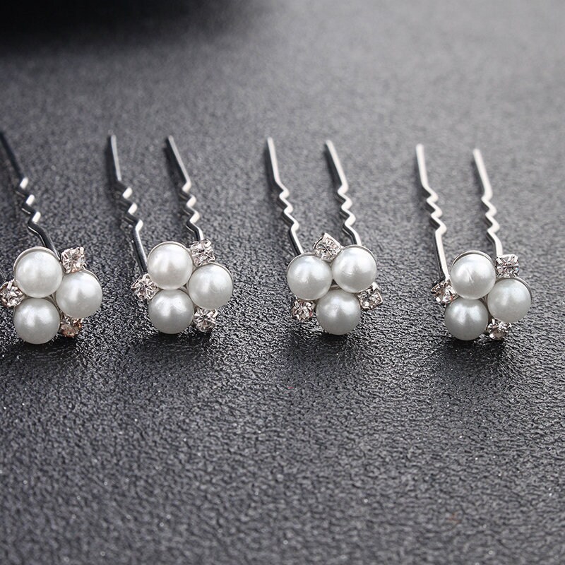 Bridal Hair Pins Rose Gold Bridal Hair Pins Pearl Wedding Head Etsy