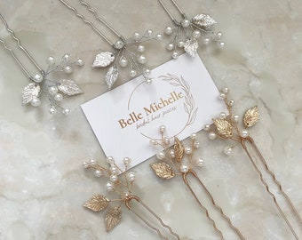 Pearl Bridal Hair Pins: Boho Wedding Hair Piece
