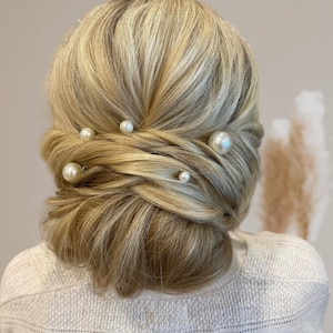 Bridal hair pins pearl Wedding hair piece pearl wedding hair pins pearl Bridal hair accessories pearl hair accessories bridesmaid hair pins