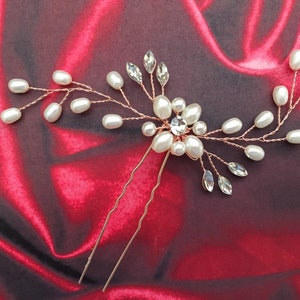 Wedding Hair pins Wedding Hair piece Bridal hair wedding hair Comb pearl Bridal Headpiece Bridesmaid Hair Pins pearl Bridal hair piece image 8