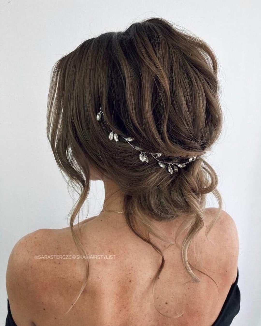 Bridal Hair Piece Crystal Bridal Hair Vine Rose Gold Crystal Bridal Hair Accessories Gold