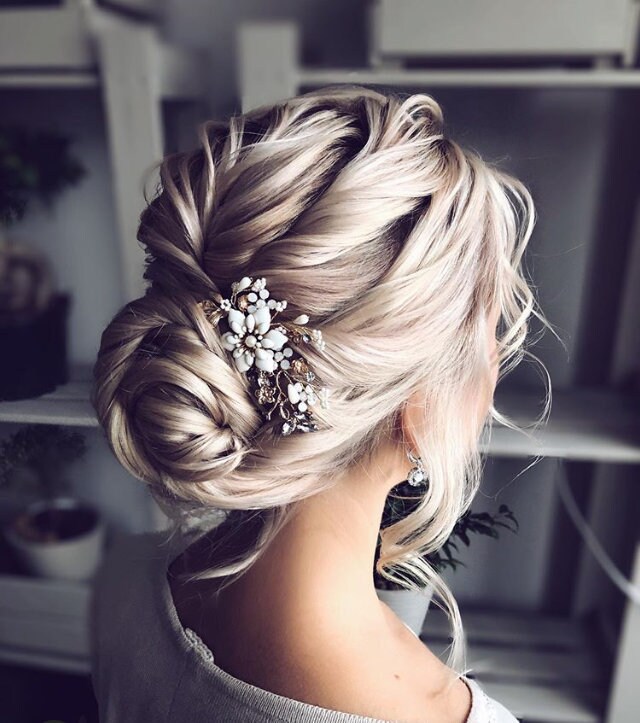 Bridal Hair Piece Floral Wedding Hair Piece Floral Bridal Hair - Etsy
