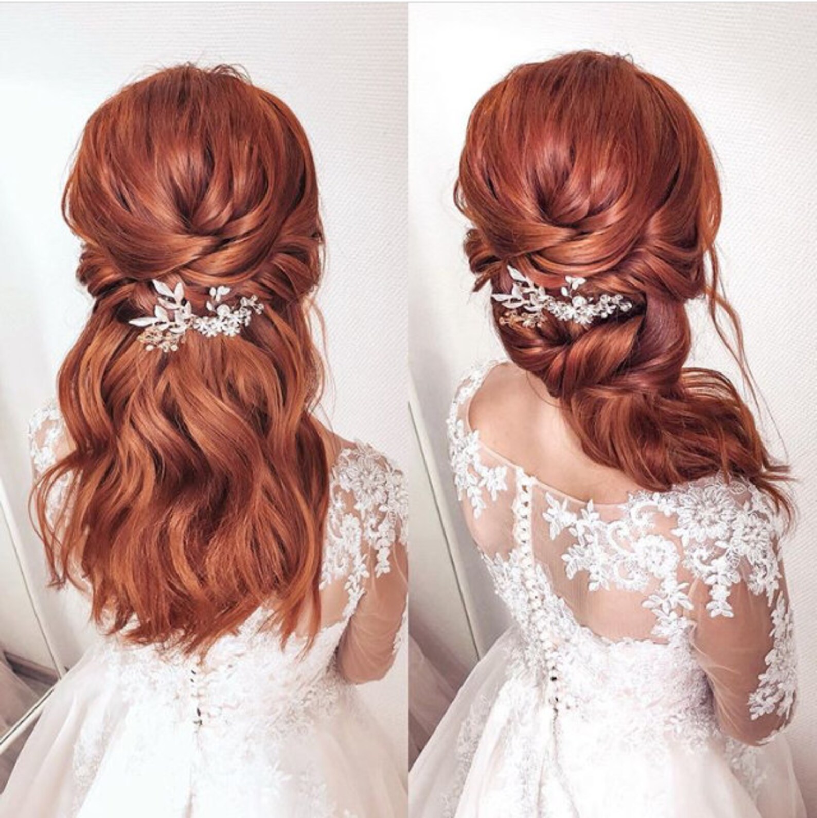 Bridal Hair Piece Rose Gold Bridal Hair Comb Rose Gold Bridal Etsy