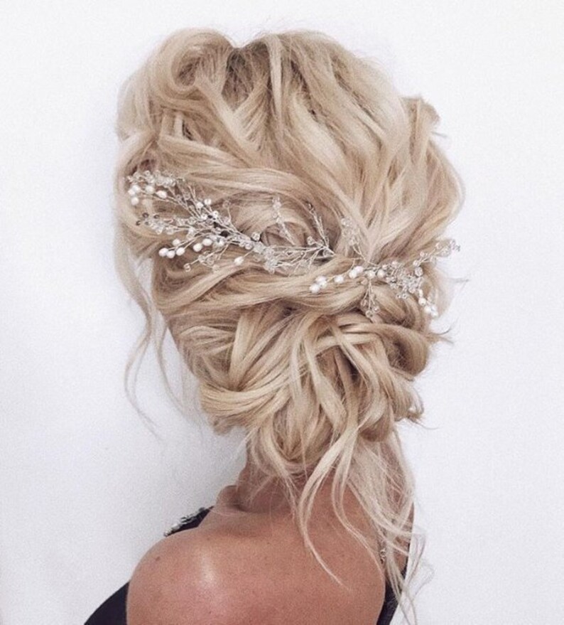 Bridal hair piece Bridal hair vine Silver Bridal headpiece Bridal hair comb Silver Wedding hair comb Wedding hair piece Silver hair vine