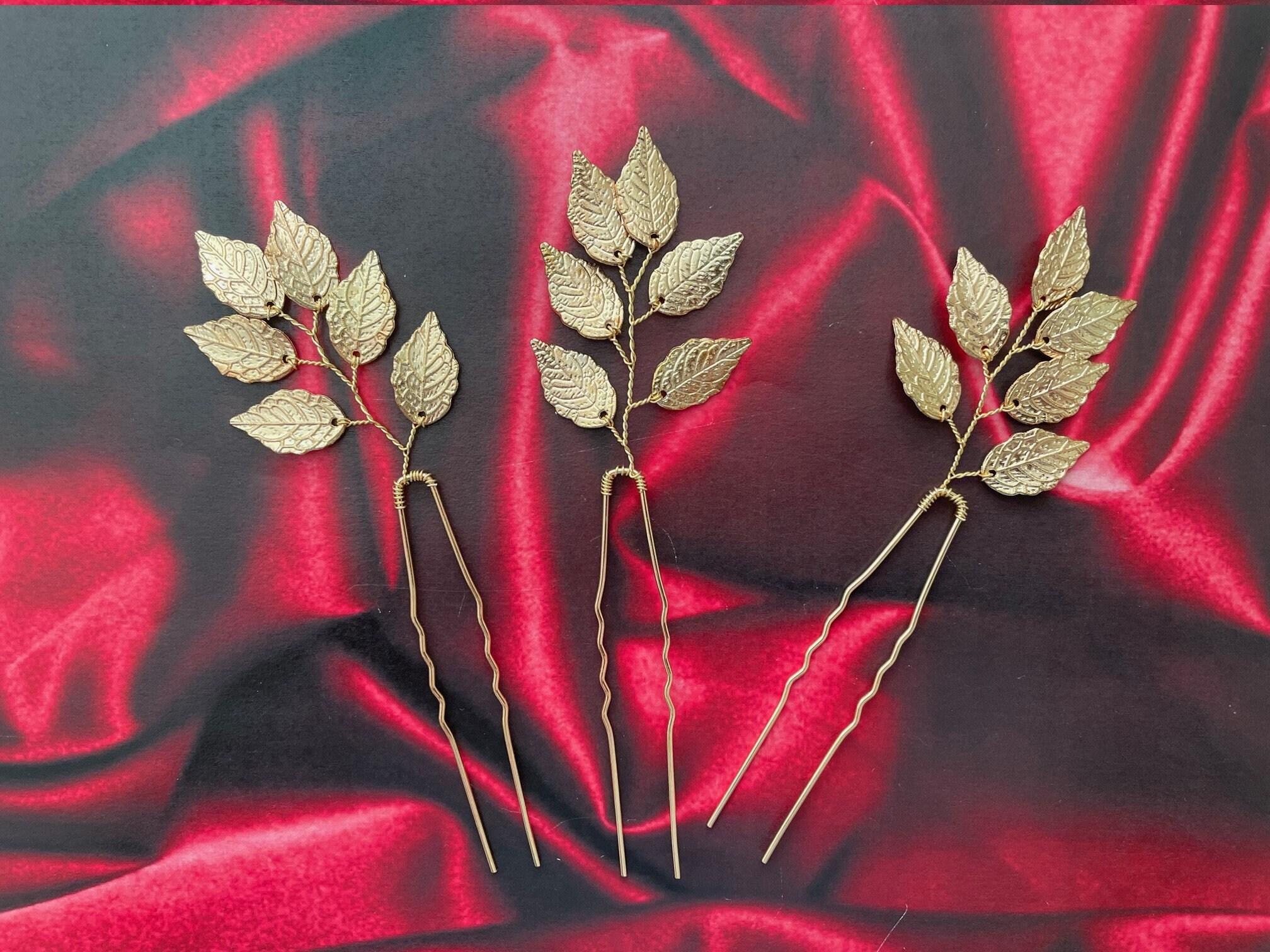 Bridal Hair Piece Leaves Wedding Hair Pins Leaf Bridal Hair Etsy