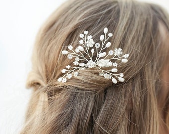 Horquillas para el pelo de novia: tocado de novia vintage con perlas