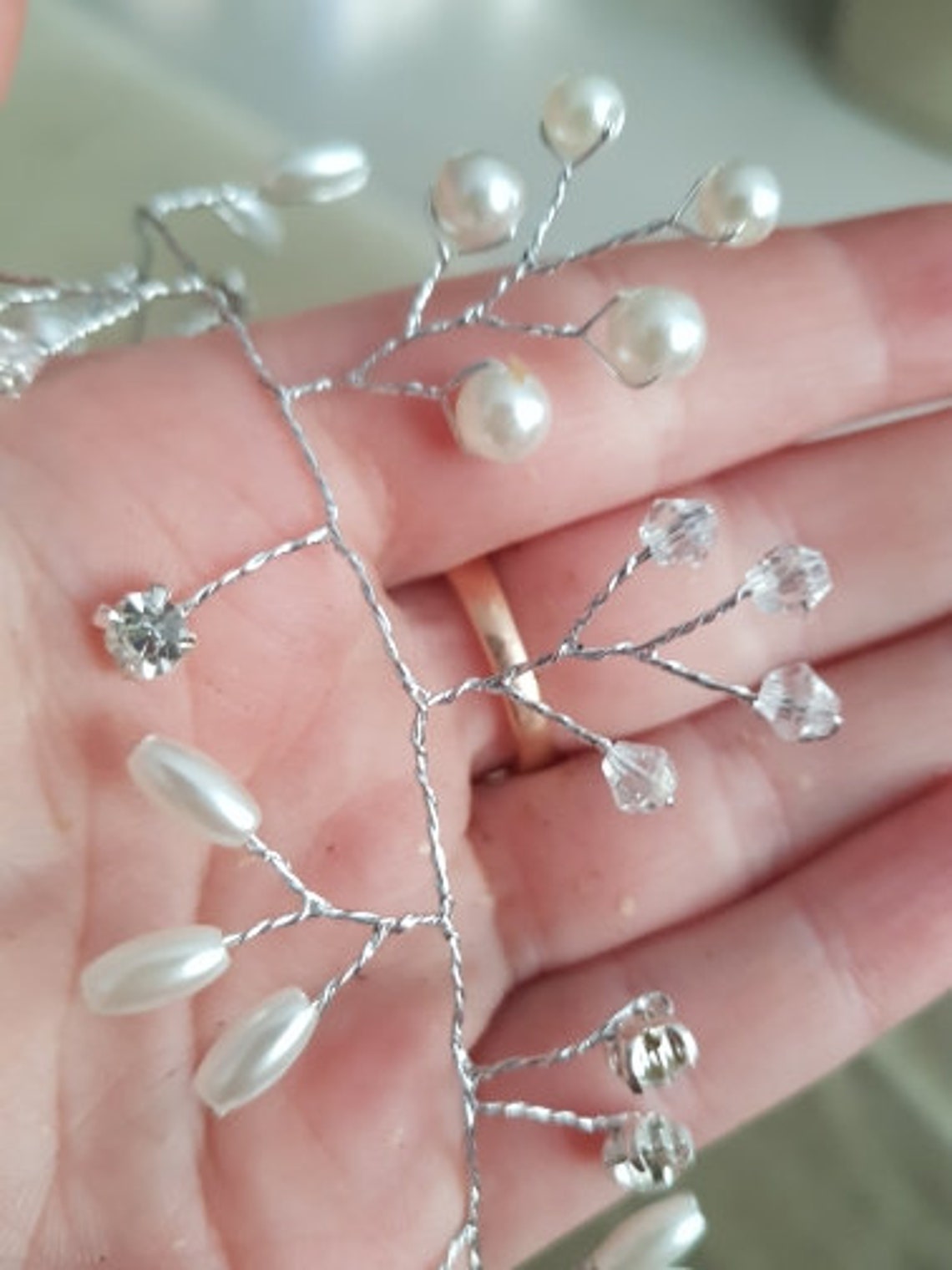 Bridal Hair Vine Pearl Bridal Hair Piece Pearl Wedding Hair Etsy