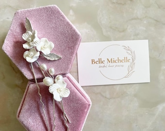 Blumen Hochzeit Haarnadeln: Perle Braut Kopfschmuck