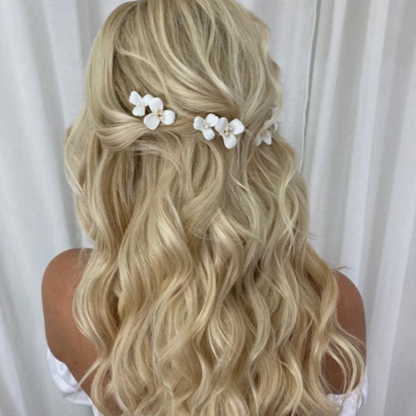 Boho hair pins floral bridal headpiece floral bridal hair comb floral hair piece floral Wedding hair piece floral Wedding headpiece boho