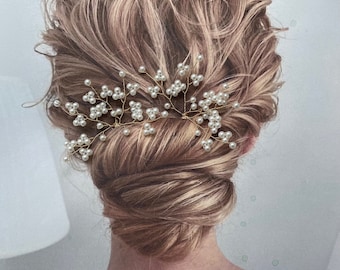 Horquillas de novia con perlas de aliento de bebé - Accesorio para el cabello de boda