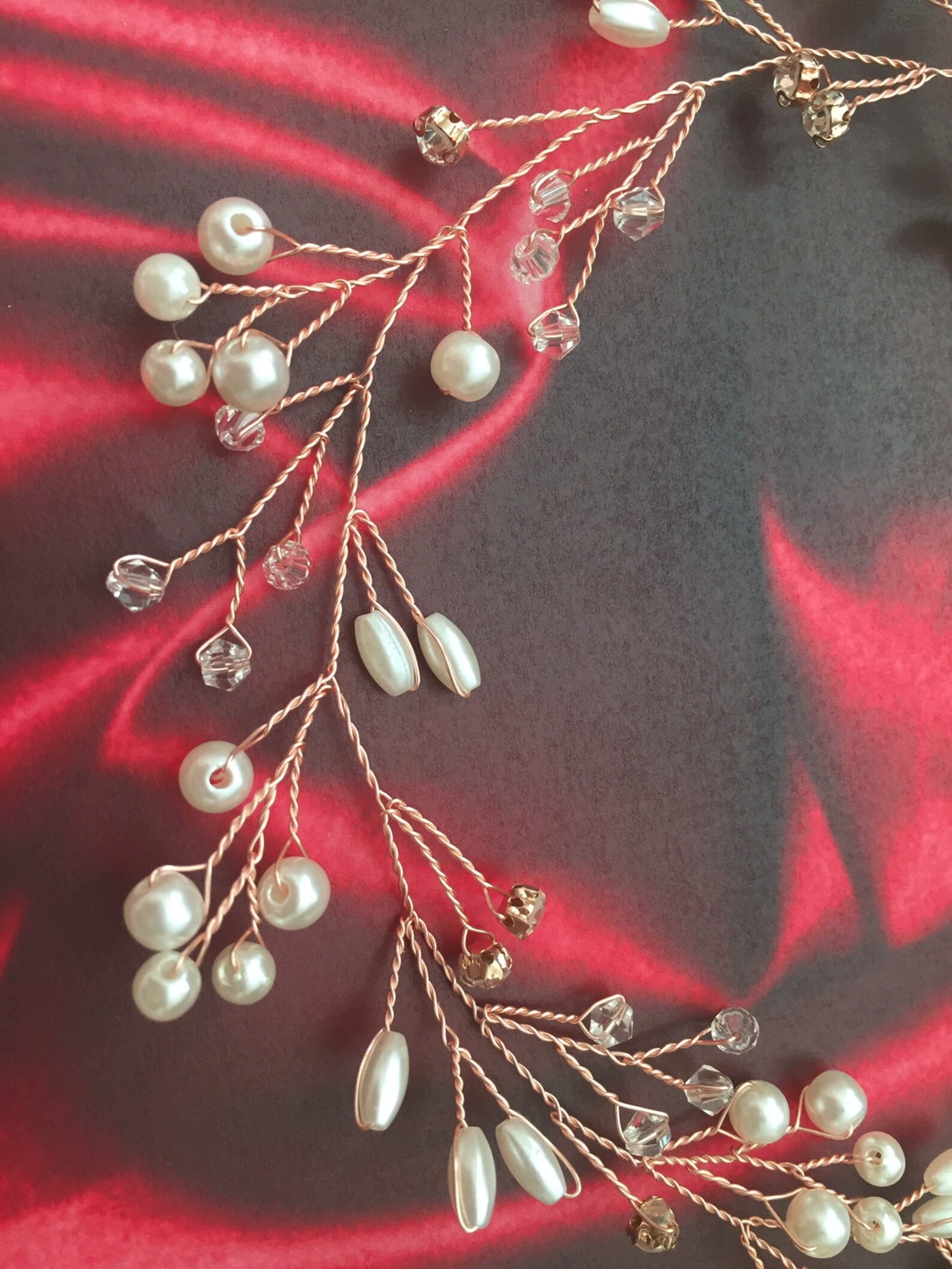 Bridal Hair Vine Pearl Bridal Hair Piece Pearl Wedding Hair Etsy