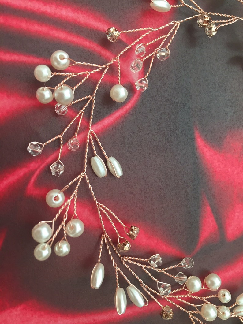 Bridal Hair Vine Crystal Bridal Hair Vine Pearl Crystal Etsy