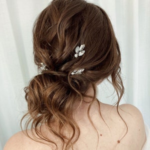 Gold Bridal Hair Pins: Swarovski Crystal Wedding Hair Piece