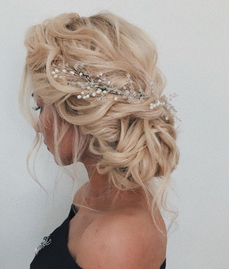 Bridal hair piece Bridal hair vine Silver Bridal headpiece Bridal hair comb Silver Wedding hair comb Wedding hair piece Silver hair vine