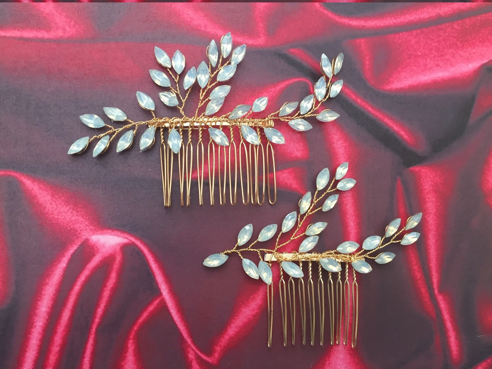 Crystal Hair Comb Bridal Hair Comb Gold Hair Comb Gold Hair Etsy