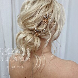 Bridal hair piece pearl Wedding hair pins pearl bridal hair pins crystal hair pins pearl bridal headpiece gold bridal hair accessories pearl