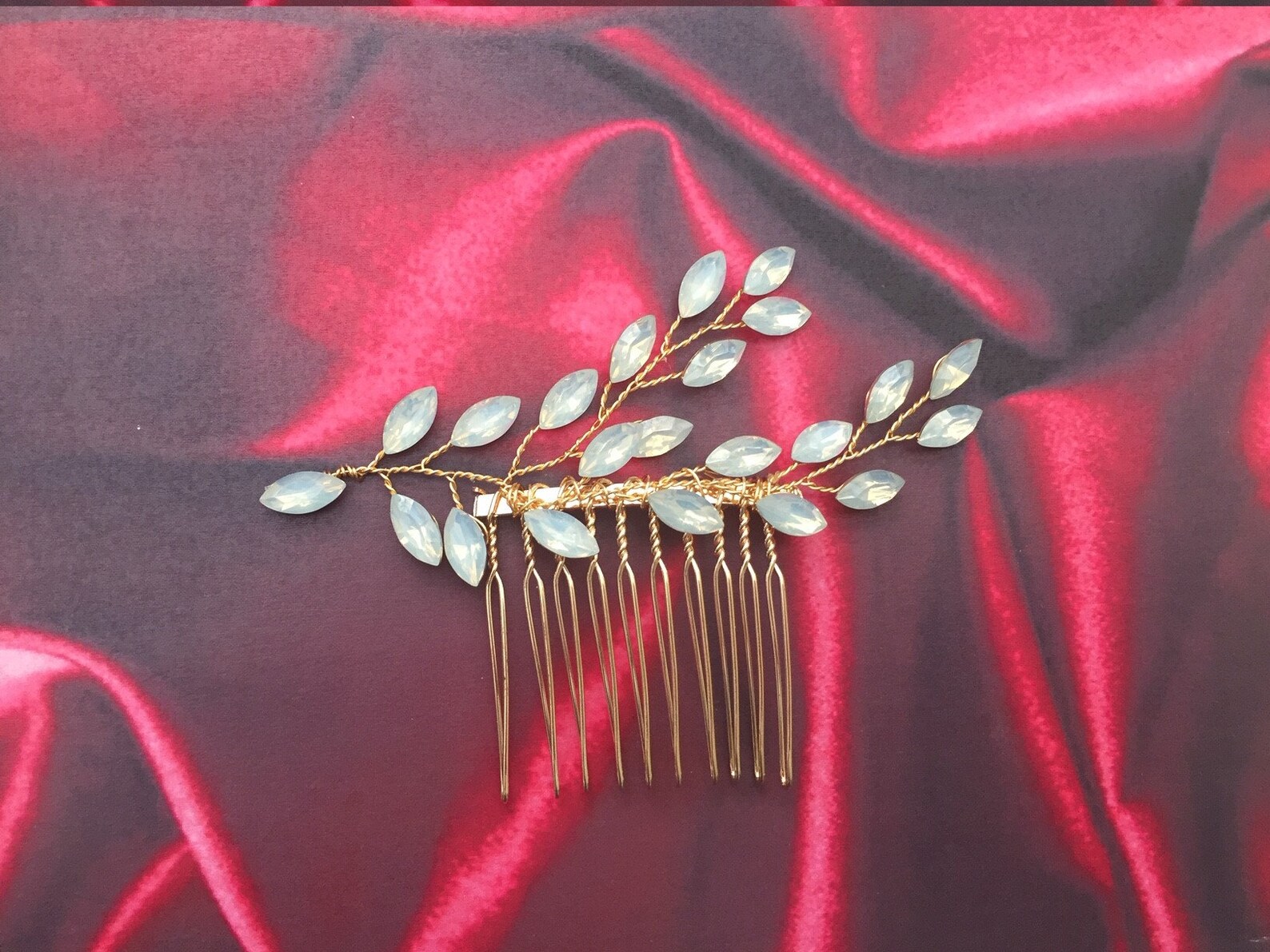 Crystal Hair Comb Bridal Hair Comb Gold Hair Comb Gold Hair Etsy