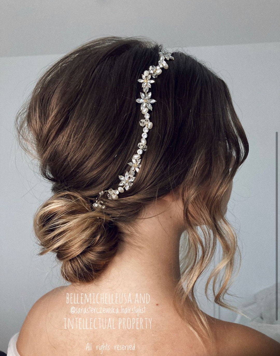 Gemini_mall 10 forcine per capelli a forma di fiore con strass, per