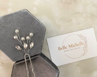 Pearl Bridal Hair Pins: Wedding Hair Piece, Set of 5