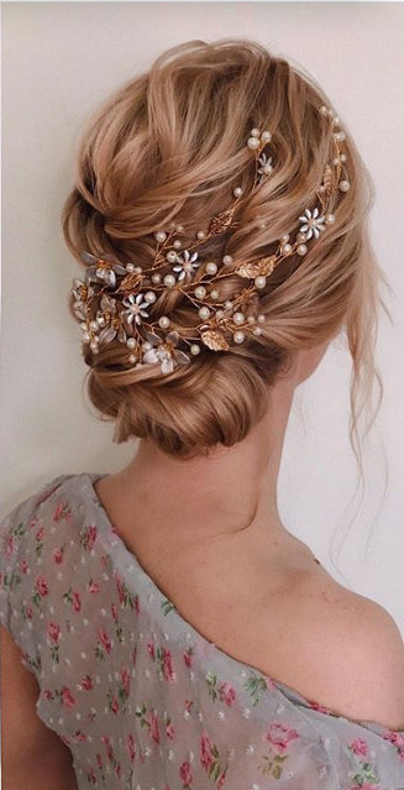Bridal Hair Piece Gold Hair Vine Wedding Hair Vine Gold Bridal Etsy