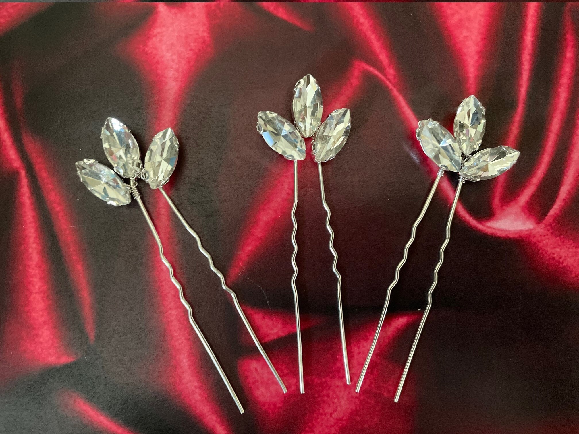 Bridal Hair Pins Crystal Wedding Pins Crystal Bridal Hair Pins Etsy