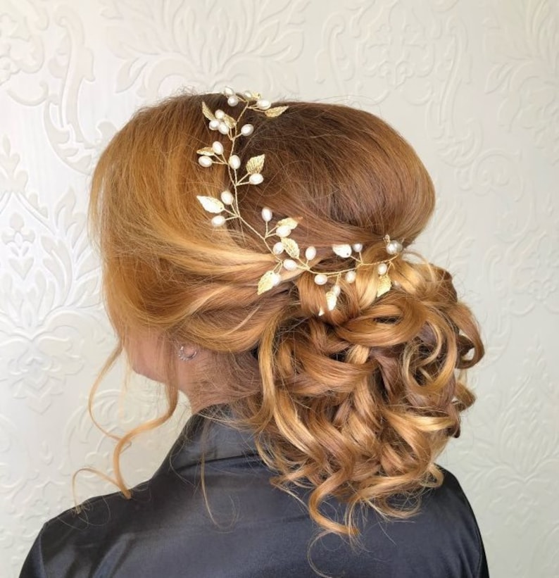 Bridal hair vine leaves Hair vine wedding leaf Gold Hair Vine Wedding Hair vine Leaf Vine Bridal Hairpiece Gold Wedding Hair vine bridal