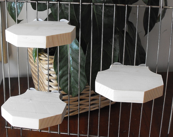 3 Set Chinchilla Wood Ledge Platformchinchilla Tiers Lilly Etsy