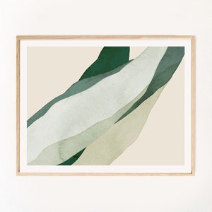 PRINTABLE Wall Art, Sage Green Wall Art, Horizontal Wall Art, Abstract Wall Art, Spring Wall Art, Watercolor Printable Art, Landscape Print