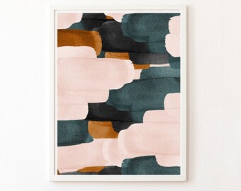 Printable Wall Art, Abstract Printable Art, Abstract Wall Art, Rust Blush Art Print, Living Room Print, 20x30 Print, Abstract Art Print, Art