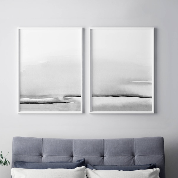 Gray Wall Art Etsy