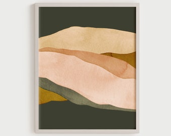 Abstract Printable Wall Art, PRINTABLE Wall Art, Earth Tone Wall Art, Contemporary Art Prints, Bold Art, Landscape Print, Digital art, 24x36