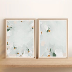 Set of 2 Prints, Printable Wall Art Set, Set of Two Prints, Digital Download, Abstract Art, Abstract Print Set, Modern Art, Green Wall Art
