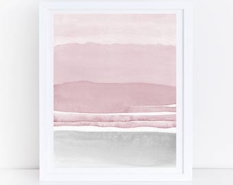 Pink And Gray Art Etsy