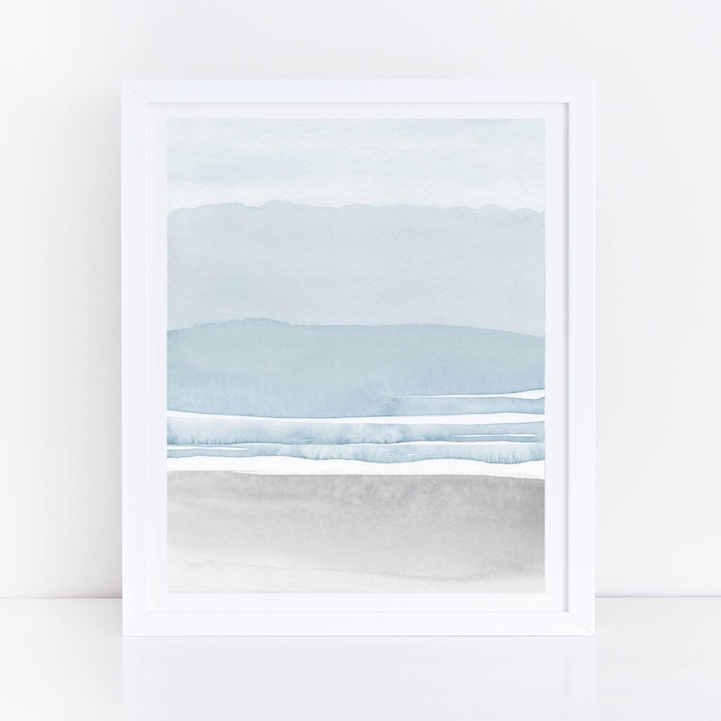Blue Grey Wall Art - Etsy