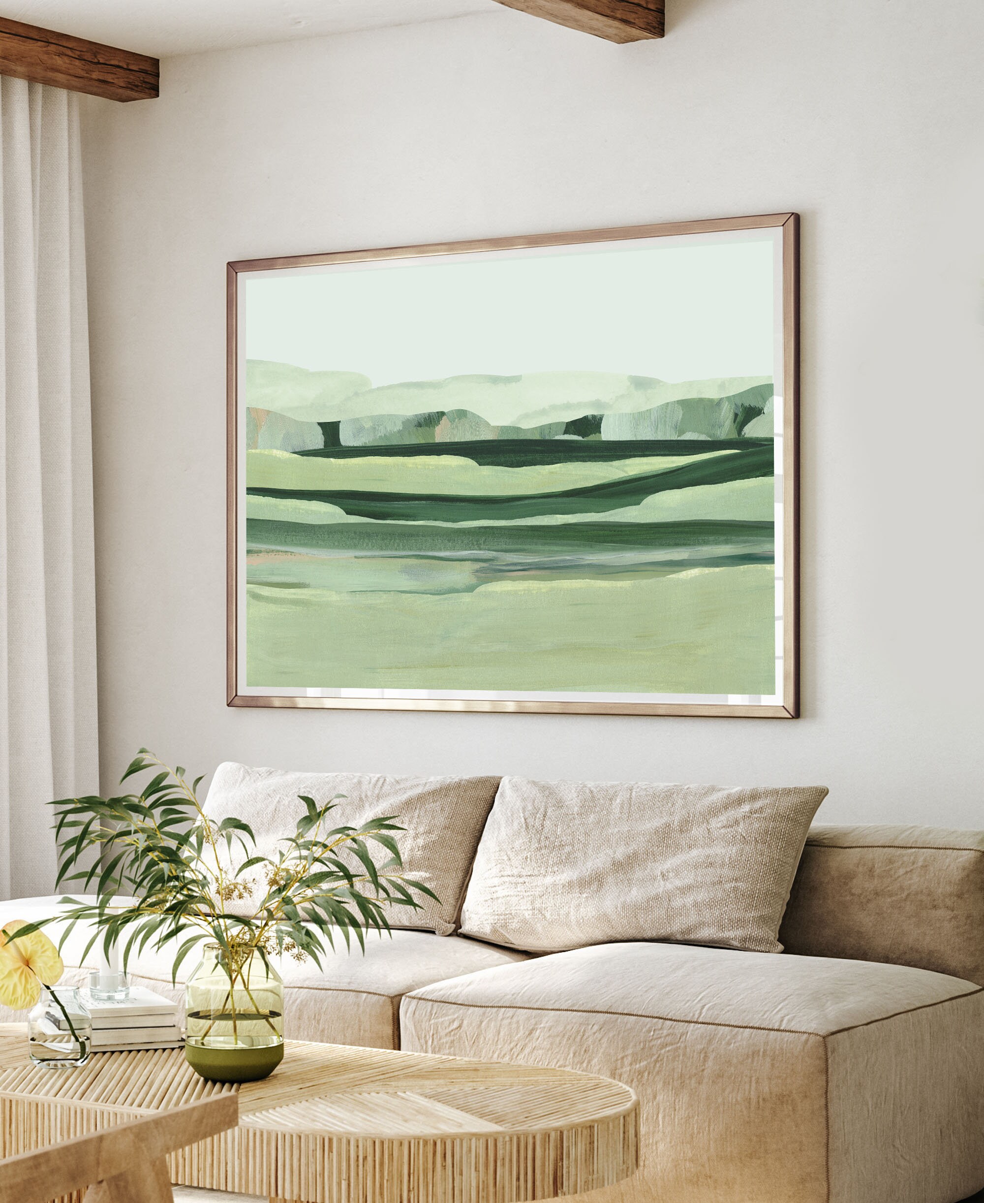 Landscape Wall Art, PRINTABLE Wall Art, Horizontal Art Print, Modern ...