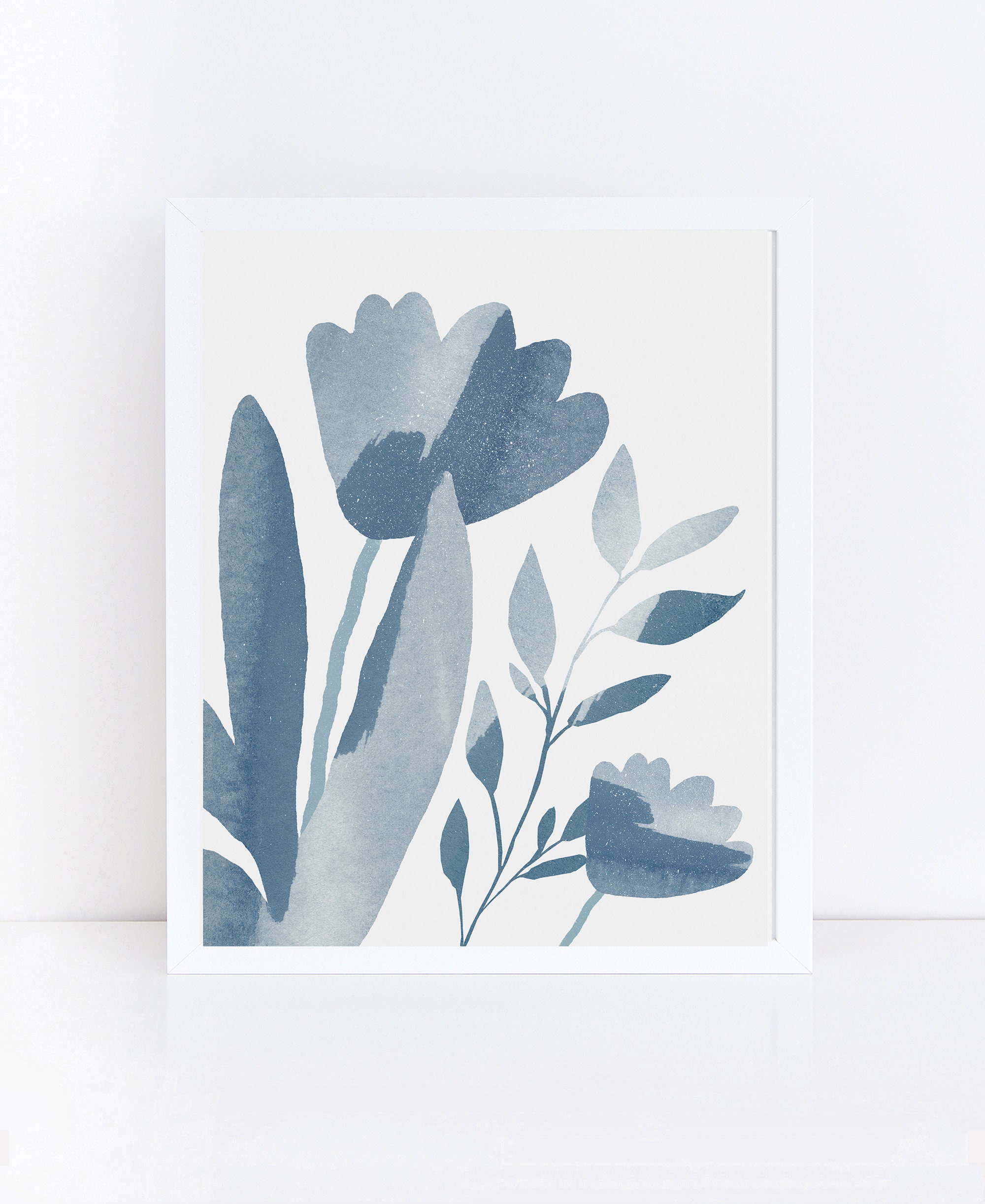 Set of 2 Prints, Printable Wall Art, Blue Wall Art, Indigo Prints ...