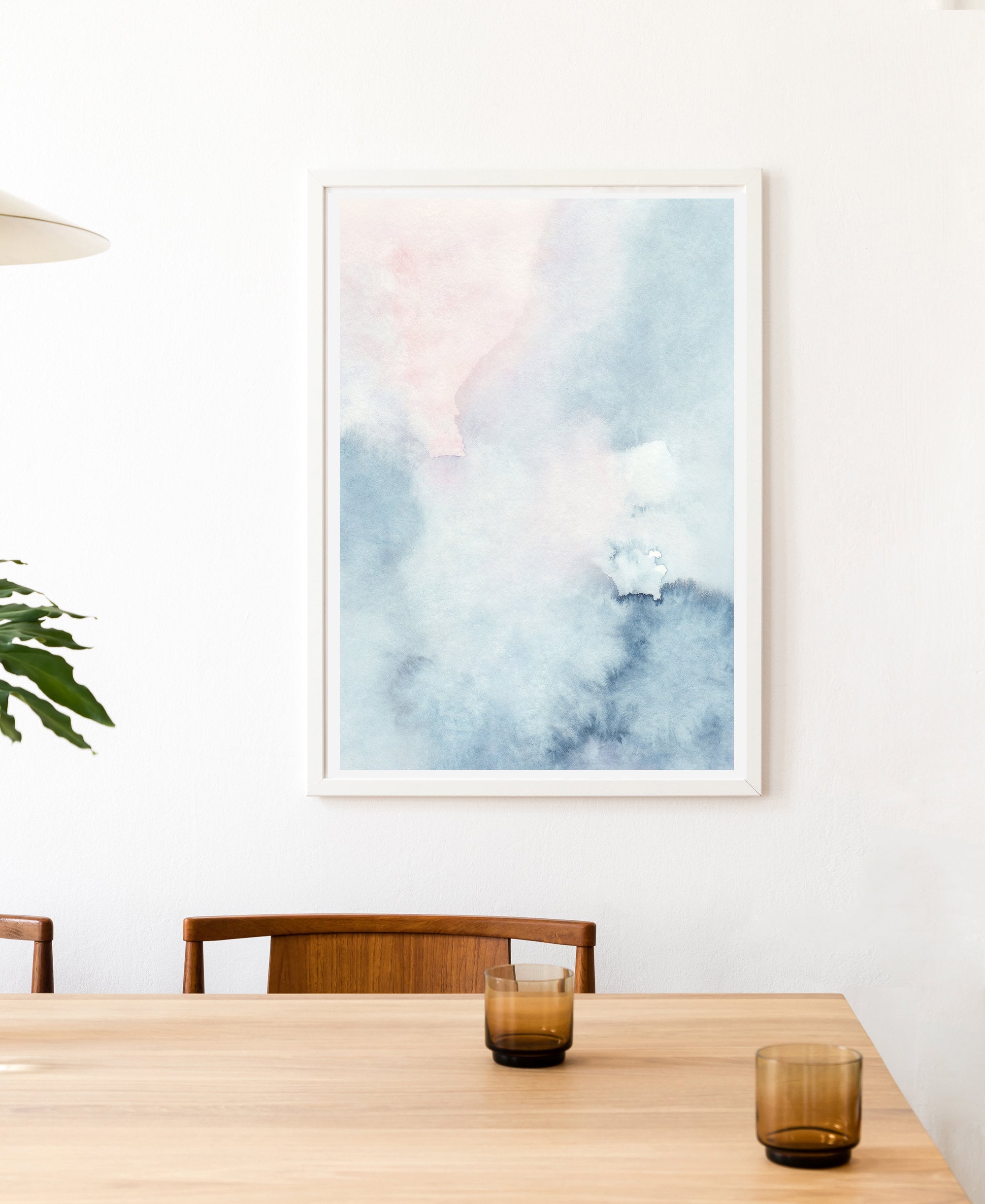 Printable Abstract Art Watercolor Wall Art Sky Print Blue Etsy