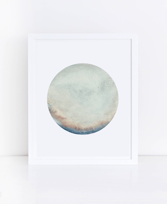 Planet Wall Art, Printable Watercolor Art, Planet Artwork, Gift for Her, Modern Wall Art, Neutral Print, Neutral Wall Print, Printable Gift