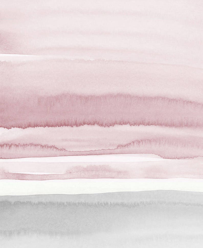 Blush Pink and Grey Abstract Art, Watercolor Printable Art, Watercolor Wall Art, Blush Prints, Pink Grey Wall Art, Bedroom Art, Abstract Art image 5