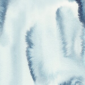 May include: Abstract watercolour background in shades of blue. The background has a soft, faded look with a light blue centre and darker blue edges.