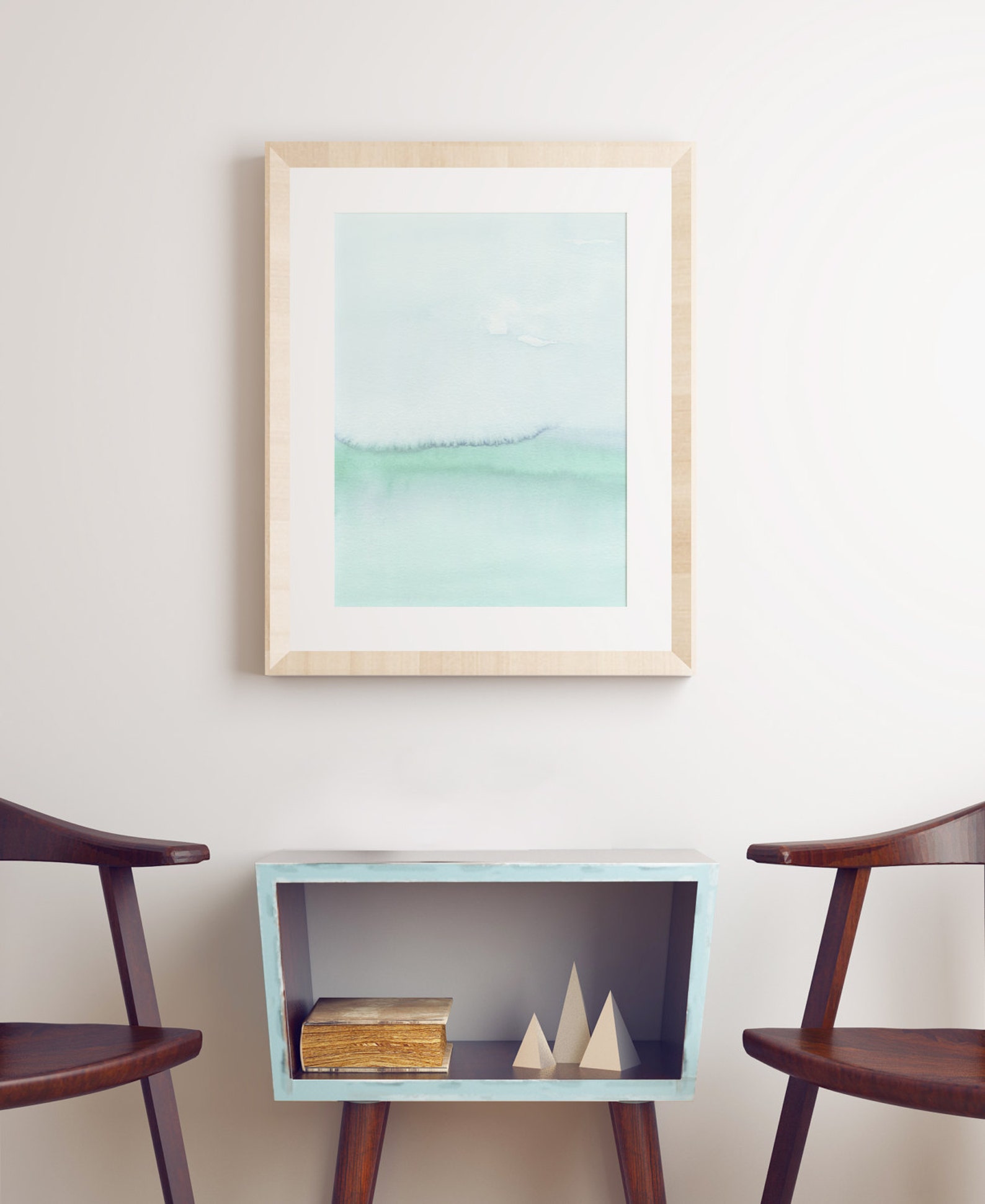 Pastel Art Mint Green Wall Art Mint Green Art Watercolor Etsy Canada