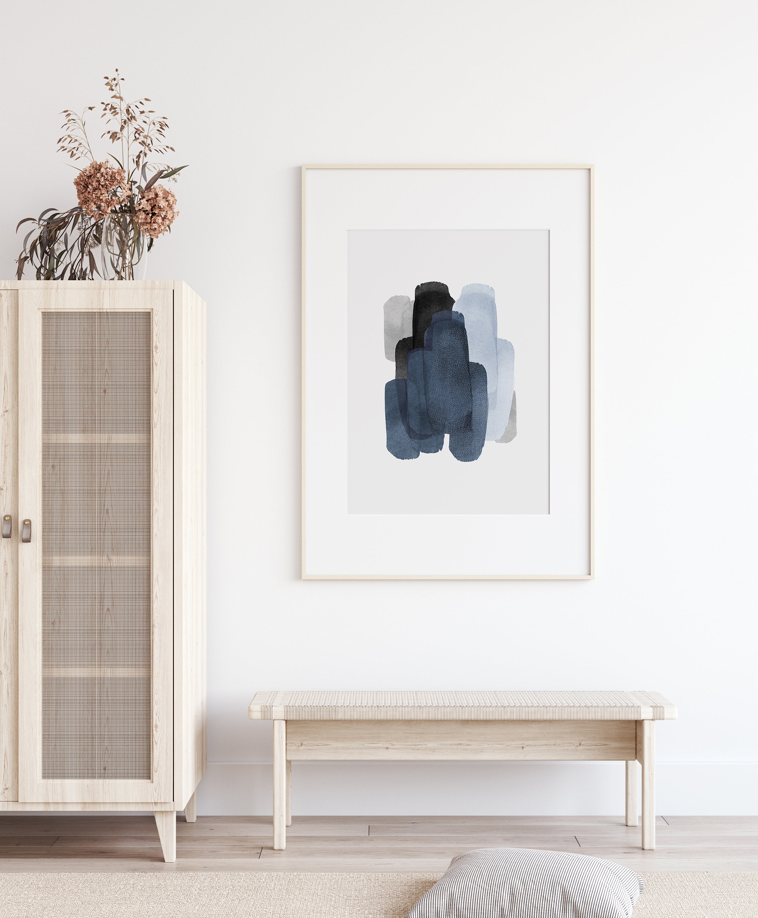 Printable Wall Art Blue Wall Art Blue Watercolor Print Blue Etsy