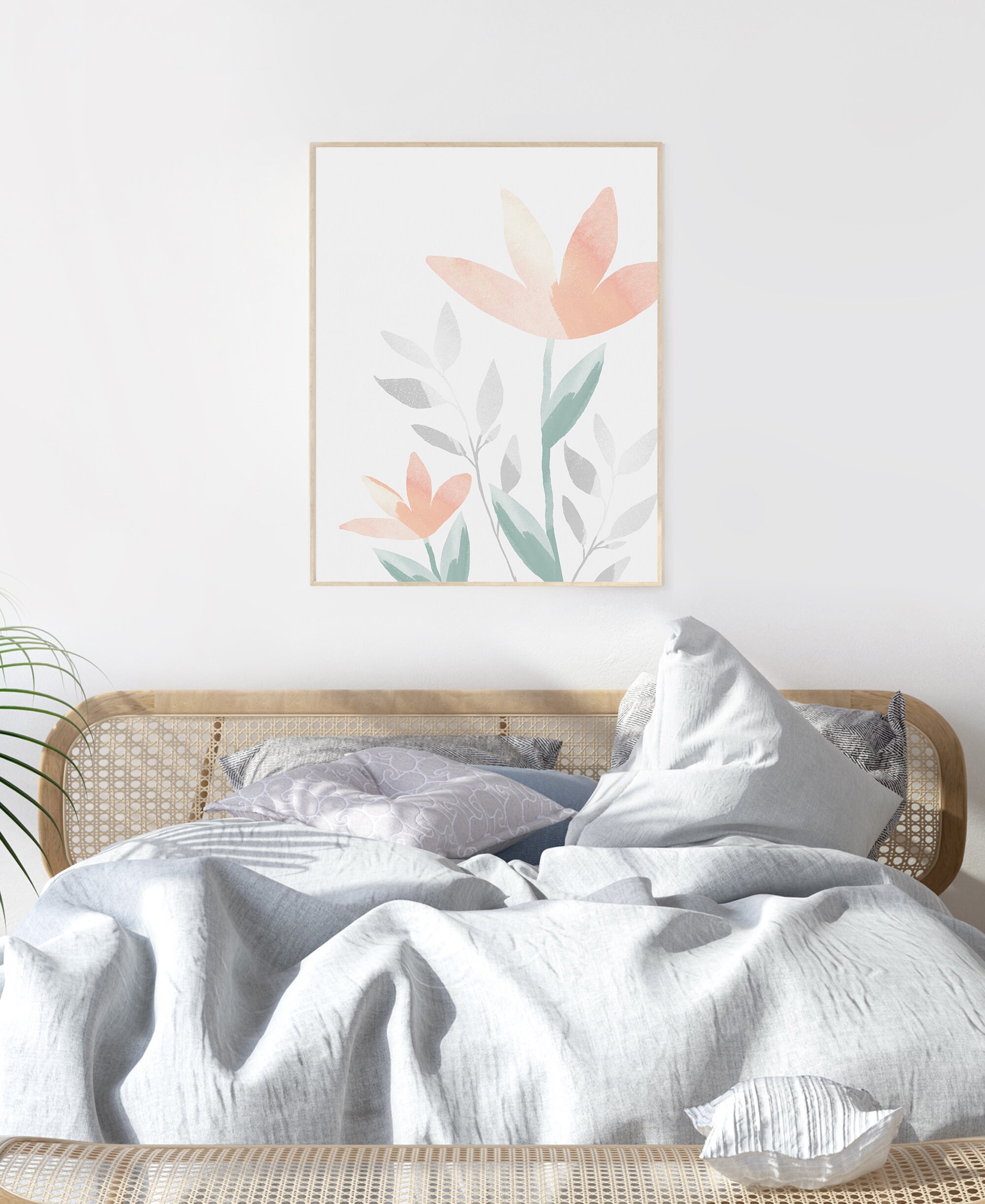 Watercolor Flowers, PRINTABLE Wall Art, Spring Decor, Printable ...