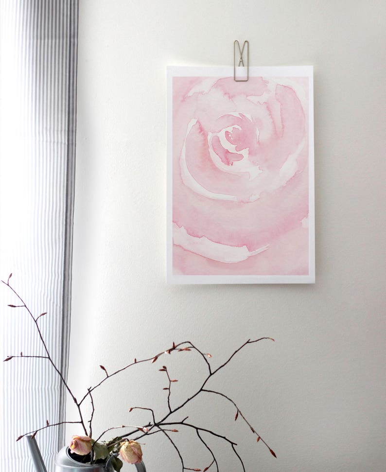 Blush Prints Blush Pink Watercolor Art Printable Watercolor Etsy